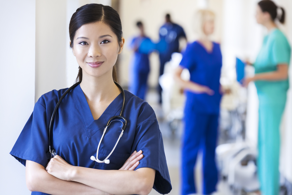Healthcare professionals consulting